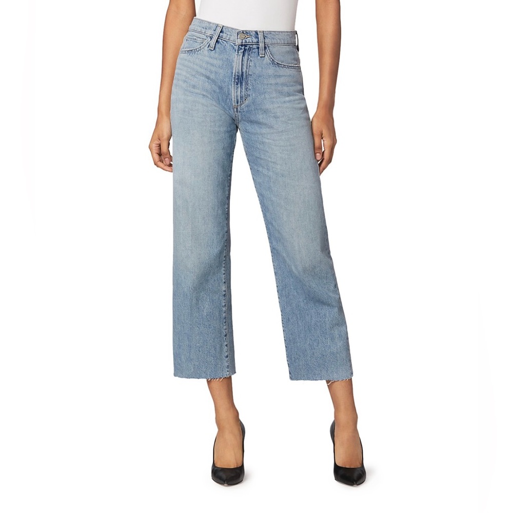 Joe's Jeans The Blake High Rise Cropped Wide Leg Jeans Light Wash Size 31 NWT